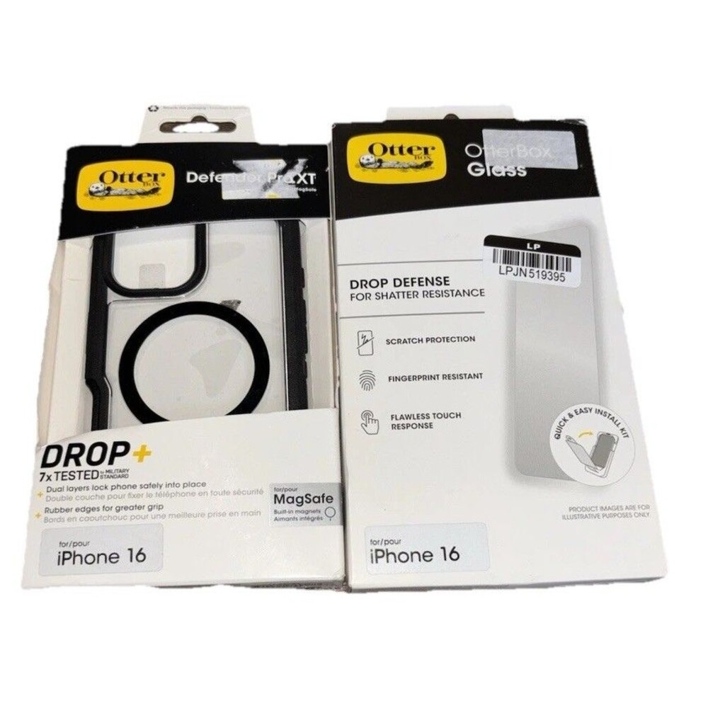 OtterBox Defender Pro XT MagSafe Rugged Case & Glass Screen Protector iPhone 16
